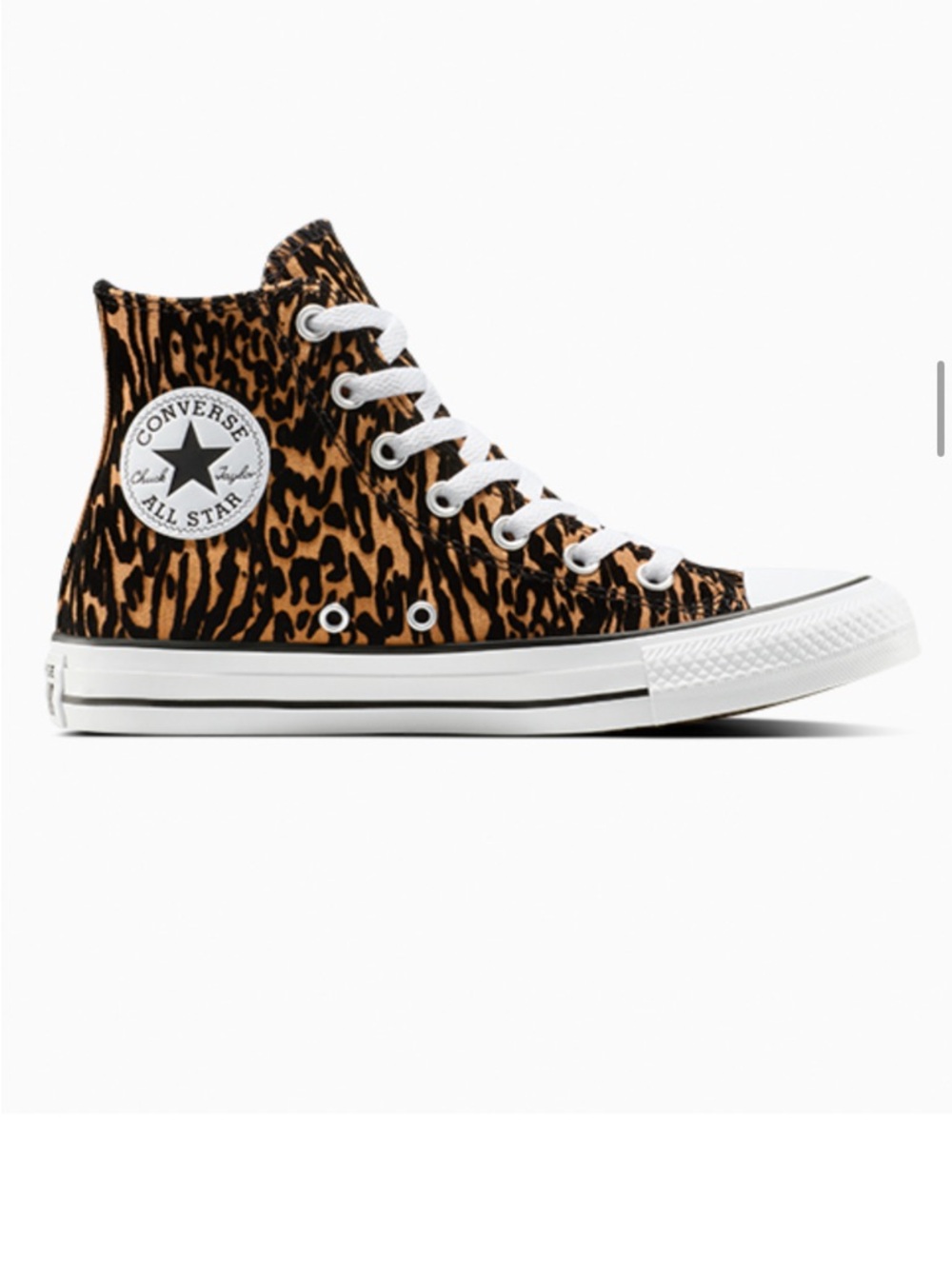 New Converse High Tops in Leopard Print Brown and Black